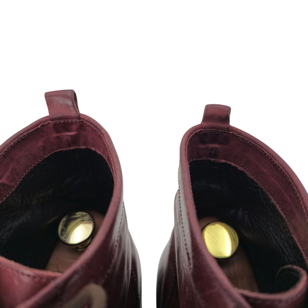 Alberto Fasciani Italy Burnished Burgundy Combat Boots Mens 9 Casual Dress Boots - Picture 14 of 14